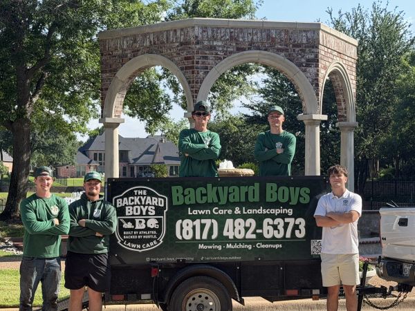 Backyard Boys crew at work in Southlake TX