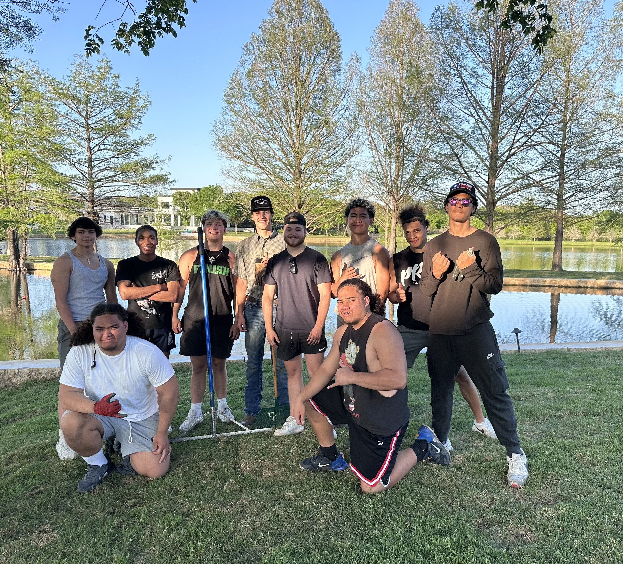 Backyard Boys crew at work in Southlake TX