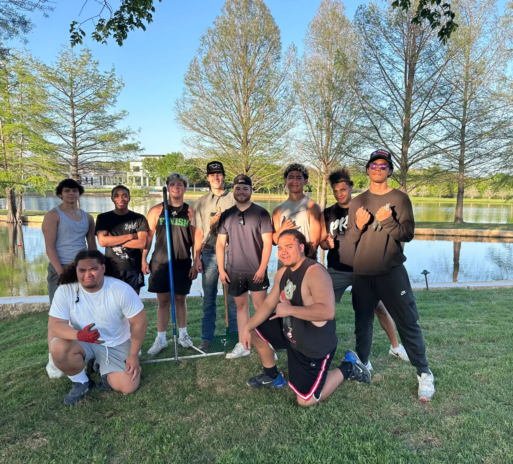 Backyard Boys crew at work in Southlake TX